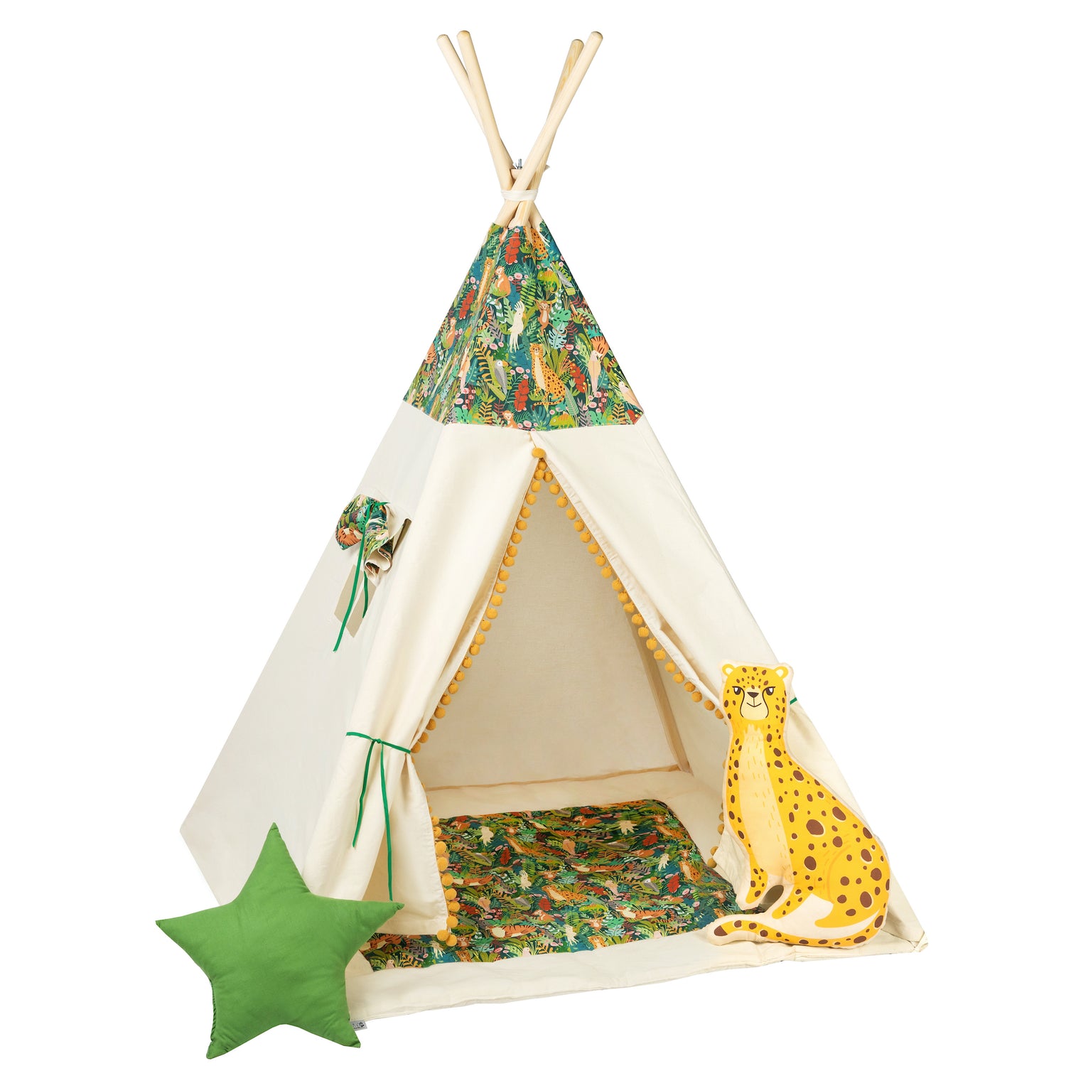 Jungle Tipi Tent | Tipi Tent Jungle | Jungle Tent | Tipi Tent for Kids | Kids Tipi Tent | Tipi Tent for Babies and Toddlers | JUNGLE Tipi Tent for Boys &amp; Girls | 