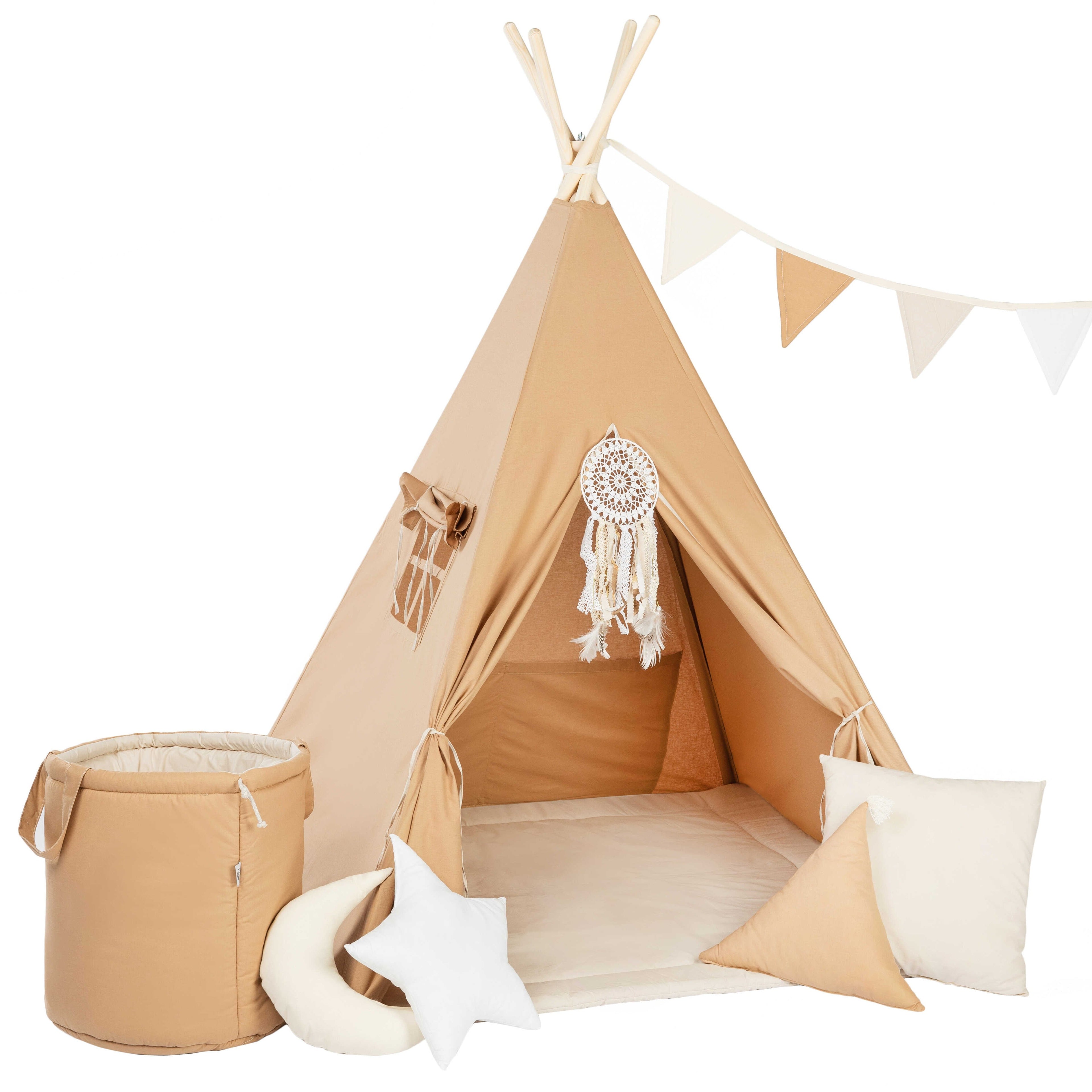 Beige Tipi Tent | Tipi Tent for Kids | Kids Tipi Tent | Tipi Tent for Babies and Toddlers | Beige Tent | Tipi Tent | Tipi Tent for Boys &amp; Girls |