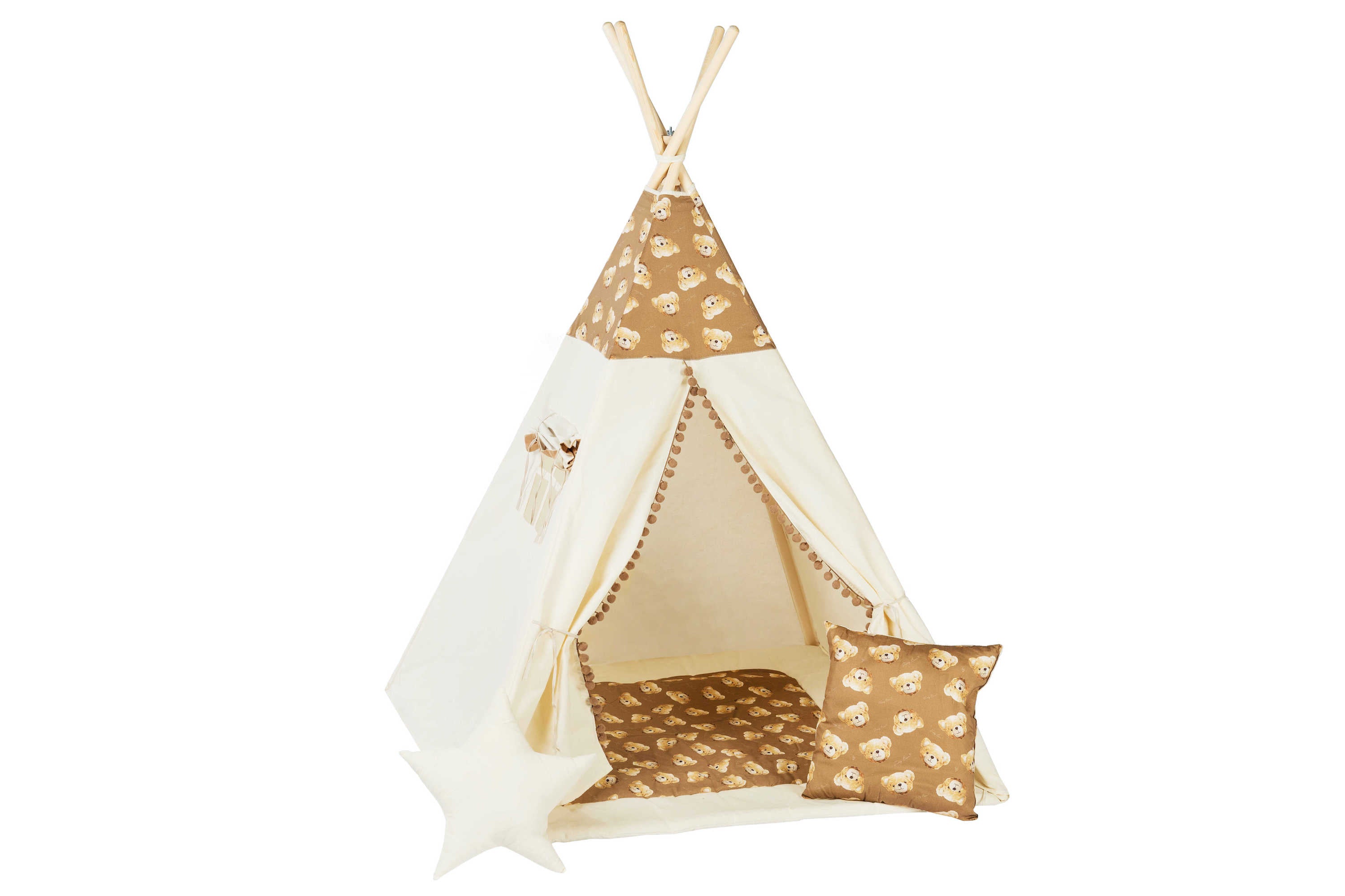 Kids Tipi Tent - Teddy Bear