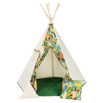 Jungle Tipi Tent | Tipi Tent Jungle | Jungle Tent | Tipi Tent for Kids | Kids Tipi Tent | Tipi Tent for Babies and Toddlers | JUNGLE Tipi Tent for Boys &amp; Girls | 