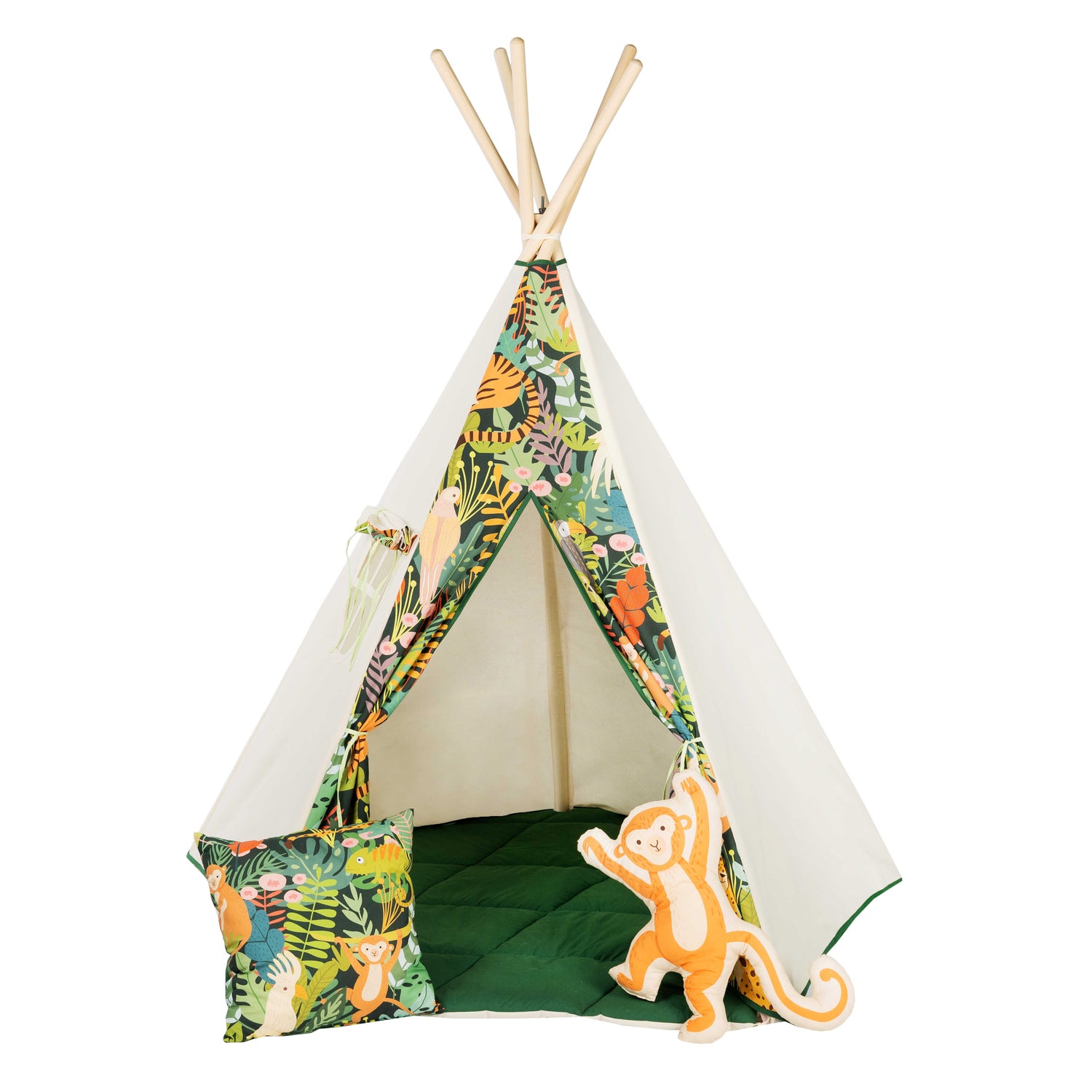 Jungle Tipi Tent | Tipi Tent Jungle | Jungle Tent | Tipi Tent for Kids | Kids Tipi Tent | Tipi Tent for Babies and Toddlers | JUNGLE Tipi Tent for Boys &amp; Girls | 