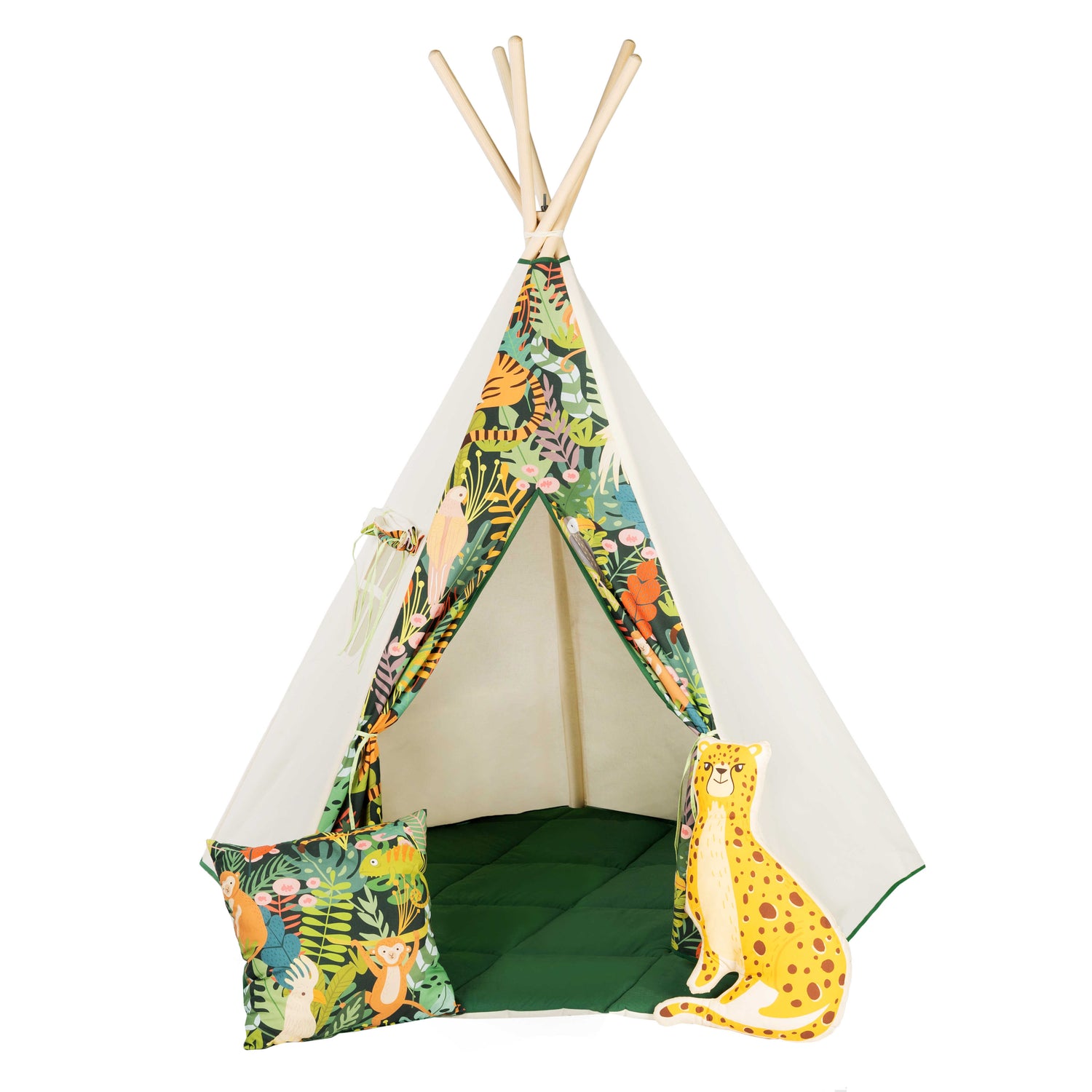 Jungle Tipi Tent | Tipi Tent Jungle | Jungle Tent | Tipi Tent for Kids | Kids Tipi Tent | Tipi Tent for Babies and Toddlers | JUNGLE Tipi Tent for Boys &amp; Girls | 