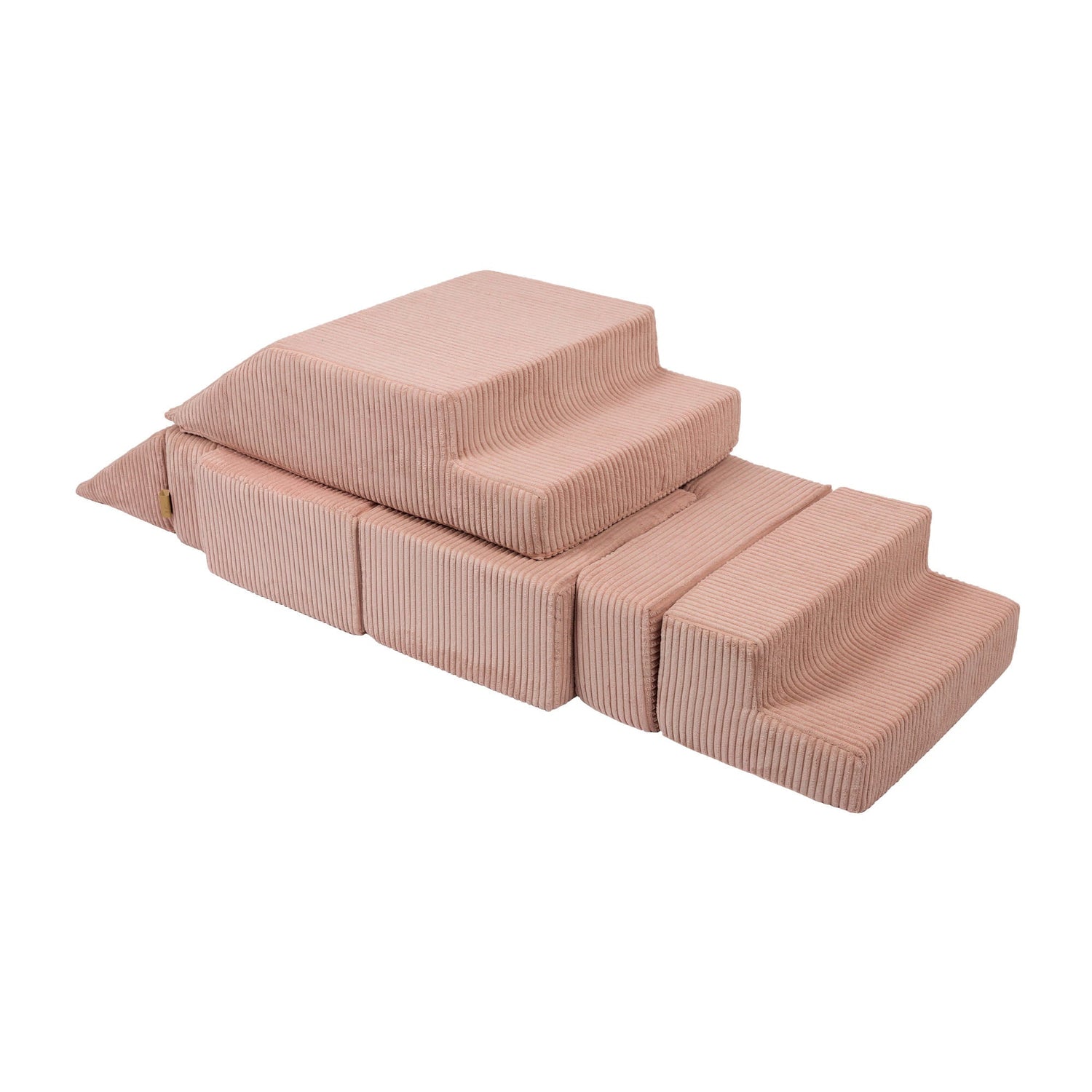 Kids Play Sofa Bricks | Kids Play Sofa | MeowBaby® Sofa Corduroy | Pink Corduroy Play Sofa Bricks | Modular Play Sofa for Kids | Pink Corduroy Play Sofa Bricks |