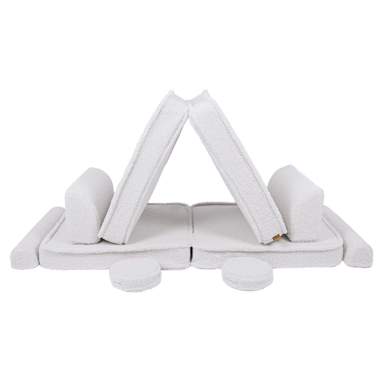 white Bearly Kids Play Sofa | Bearly Kids Play Sofa | MeowBaby® white Bearly Play Sofa for Kids | The MeowBaby® bearly modular white cream |