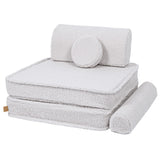 white Bearly Kids Play Sofa | Bearly Kids Play Sofa | MeowBaby® white Bearly Play Sofa for Kids | The MeowBaby® bearly modular white cream |