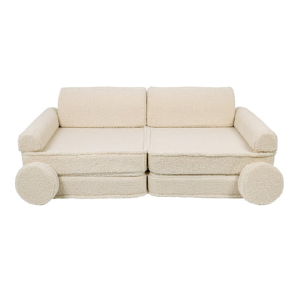 Cream Bearly Kids Play Sofa | Bearly Kids Play Sofa | MeowBaby® cream Bearly Play Sofa for Kids | The MeowBaby® bearly modular sofa cream |