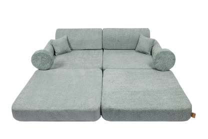 MeowBaby® Soft Play Sofa - Fresh Mint BOUCLE Premium