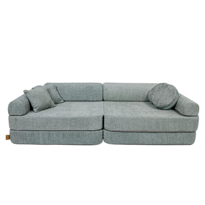 MeowBaby® Soft Play Sofa - Fresh Mint BOUCLE Premium