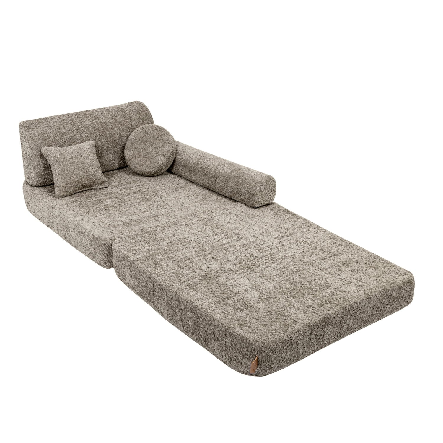 MeowBaby® Soft Play Sofa - Tan Beige BOUCLE Premium