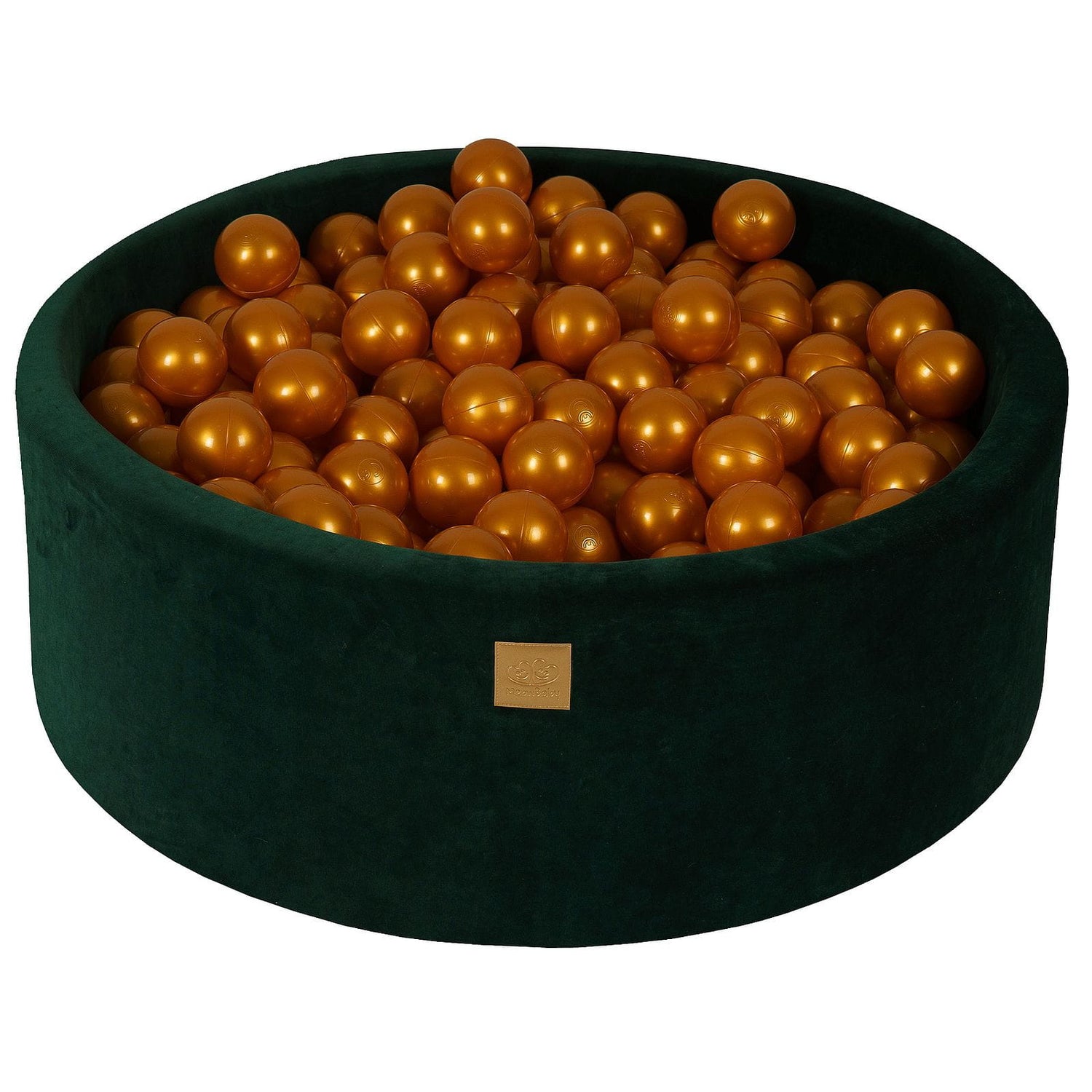 MeowBaby® Velvet Dark Green Soft Play + Ball Pit 90x30CM + 200 Balls