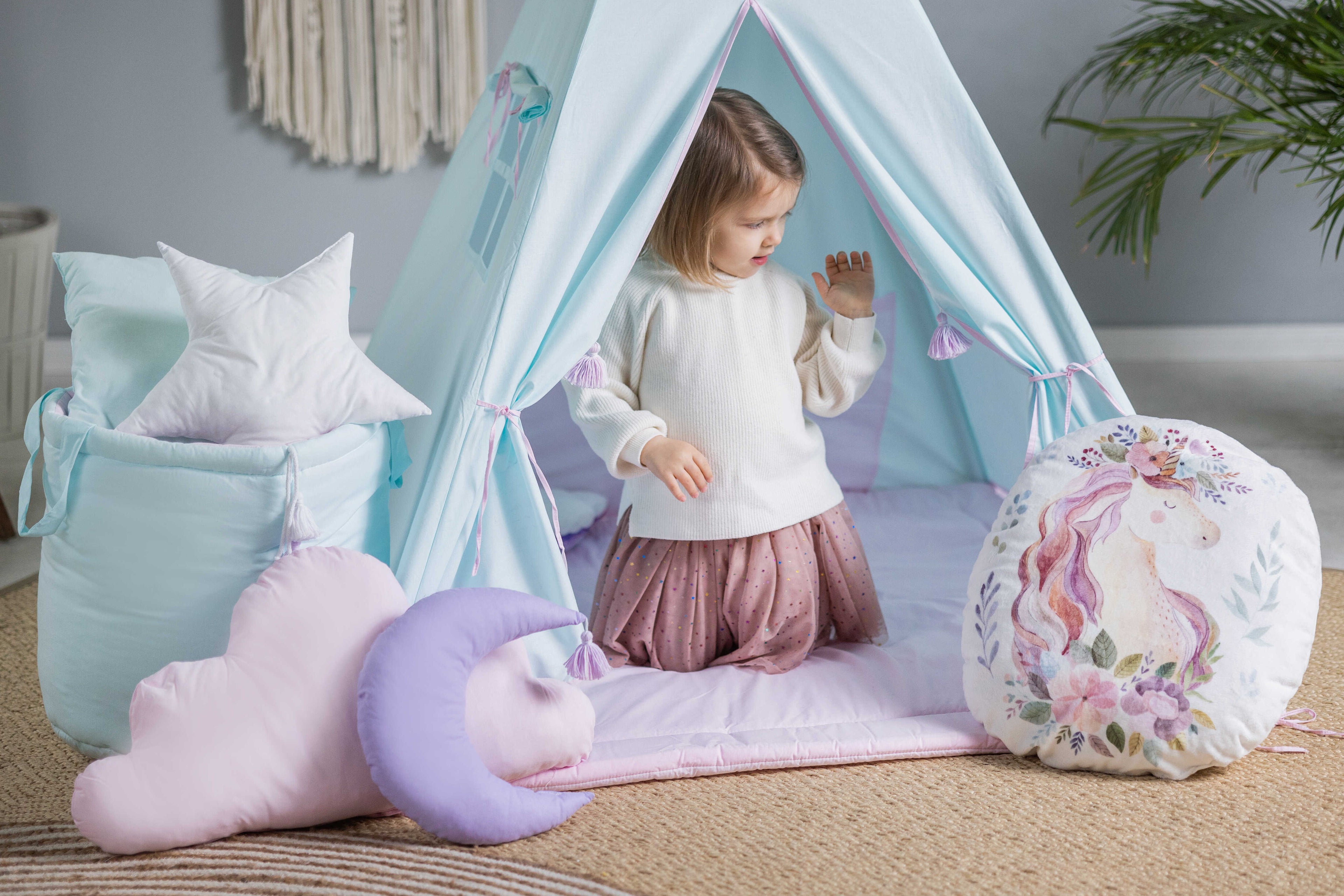 Kids Tipi Tent - Lilac Dream