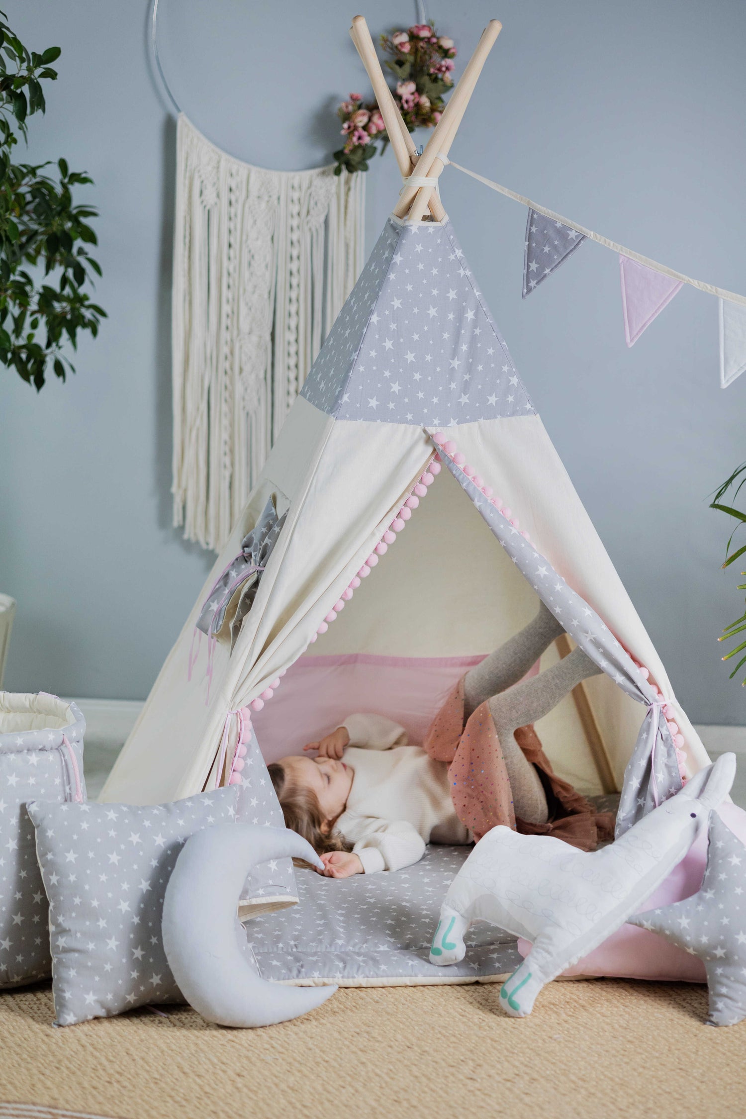 Kids Tipi Tent - Star Pearl