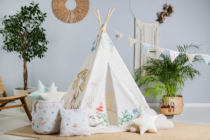 Tente Tipi pour enfants - Fleurs épanouies