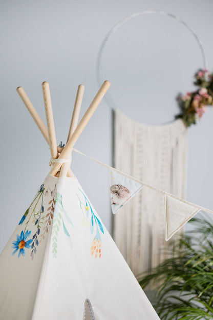 Tente Tipi pour enfants - Fleurs épanouies