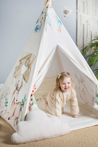 Tente Tipi pour enfants - Fleurs épanouies