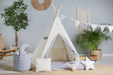 Cream & Grey Tipi Tent | Tipi Tent Grey | Tipi Tent for Kids | Kids Tipi Tent | Tipi Tent for Babies and Toddlers | Grey Tent | Tipi Tent | Tipi Tent for Girls | 