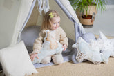 Cream & Grey Tipi Tent | Tipi Tent Grey | Tipi Tent for Kids | Kids Tipi Tent | Tipi Tent for Babies and Toddlers | Grey Tent | Tipi Tent | Tipi Tent for Girls | 