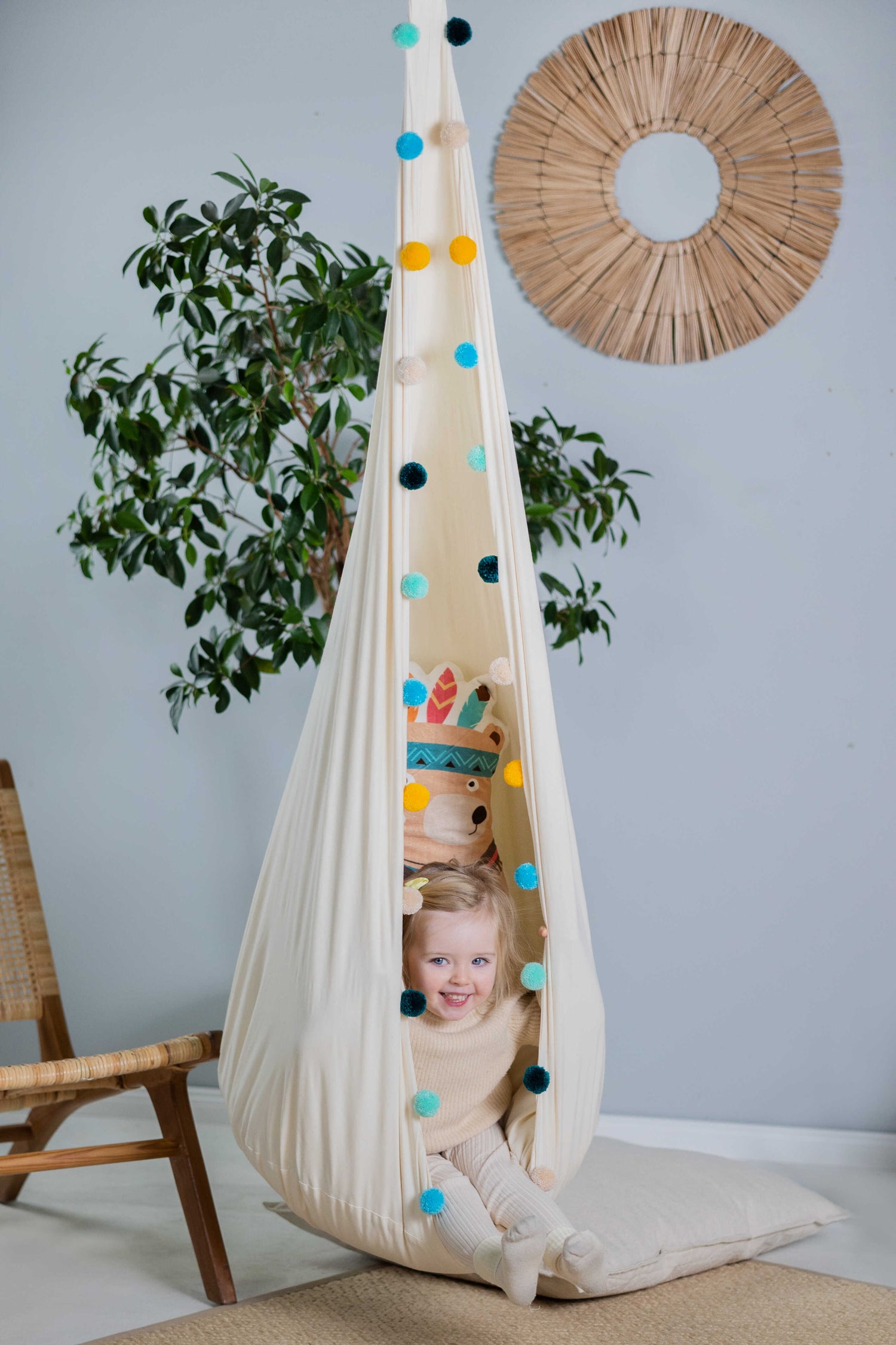 Altalena Cocoon per bambini - Arcobaleno