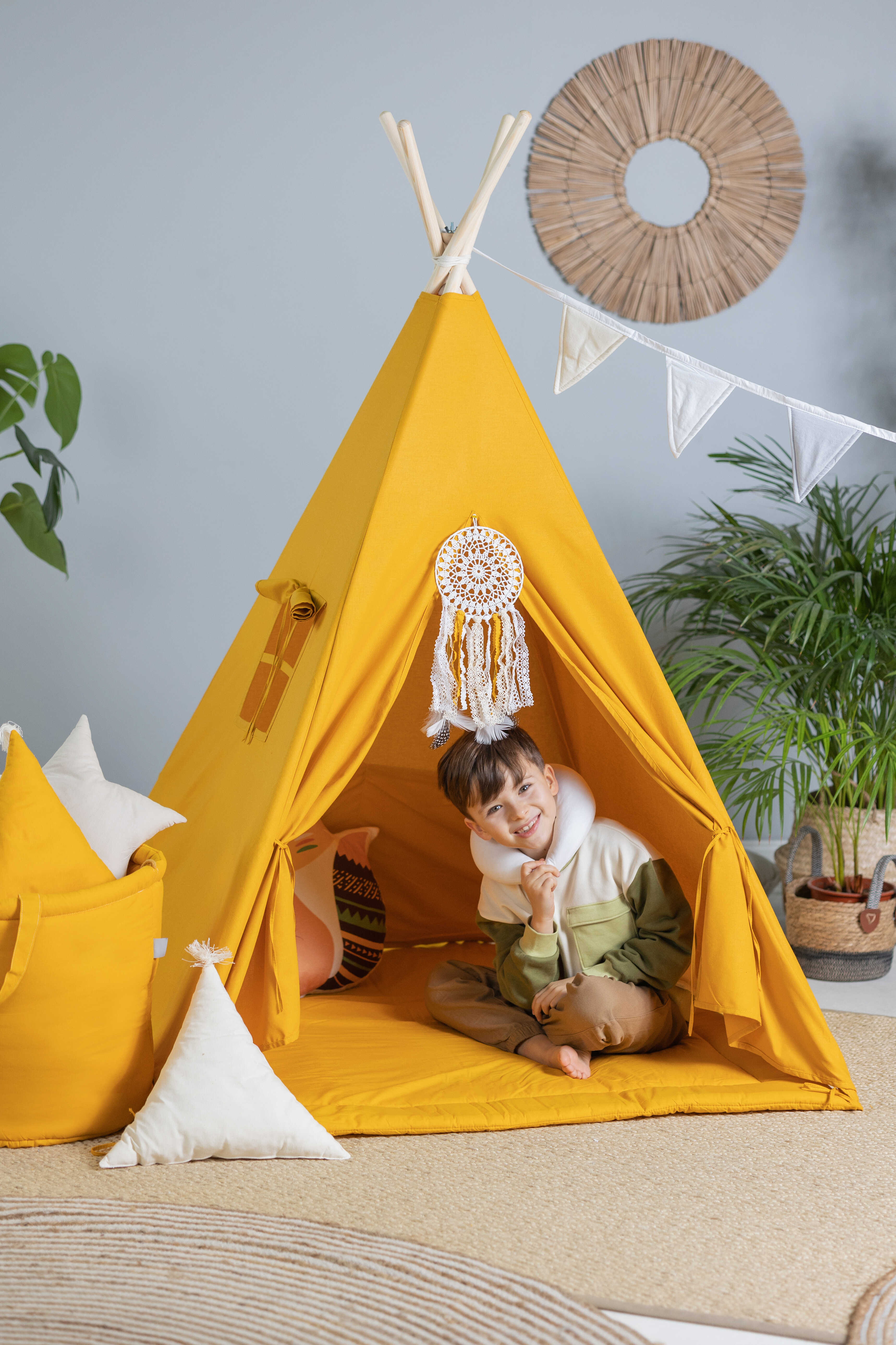 Orange Tipi Tent | Tipi Tent Orange | Tipi Tent for Kids | Kids Tipi Tent | Tipi Tent for Babies and Toddlers | Orange Tent | Tipi Tent | Tipi Tent for Girls | 