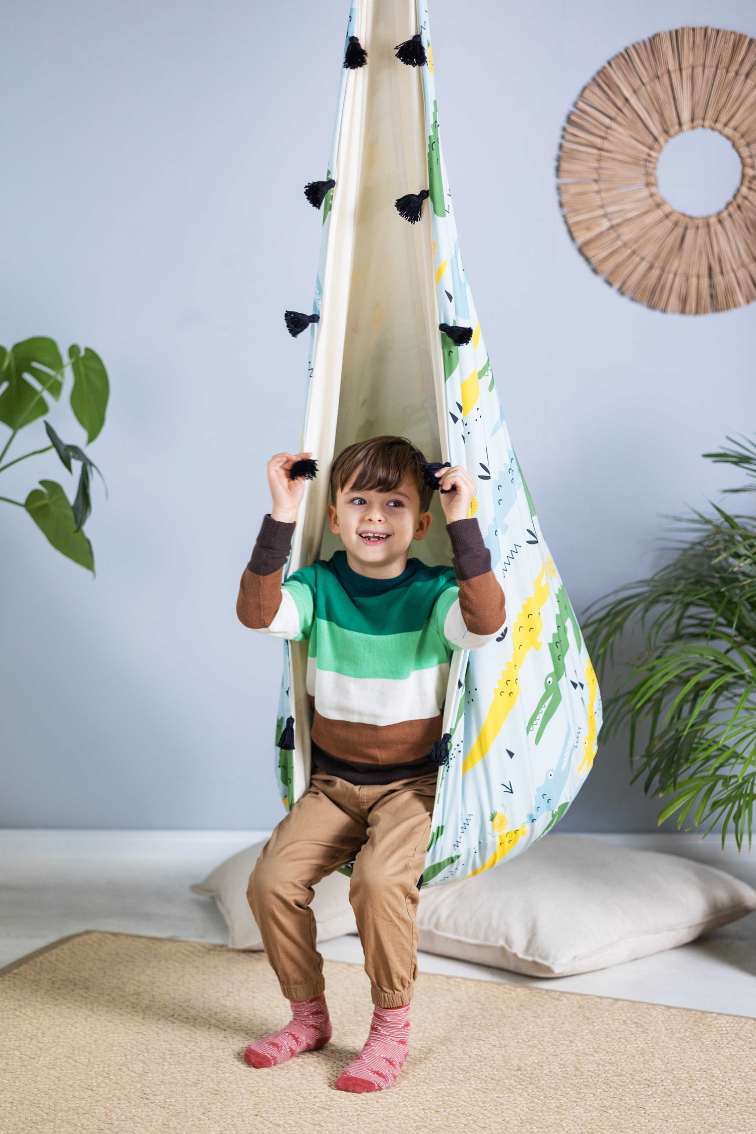 Balançoire Cocoon pour enfants - Crocodiles