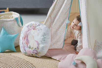 Kids Tipi Tent - Pastel Flower