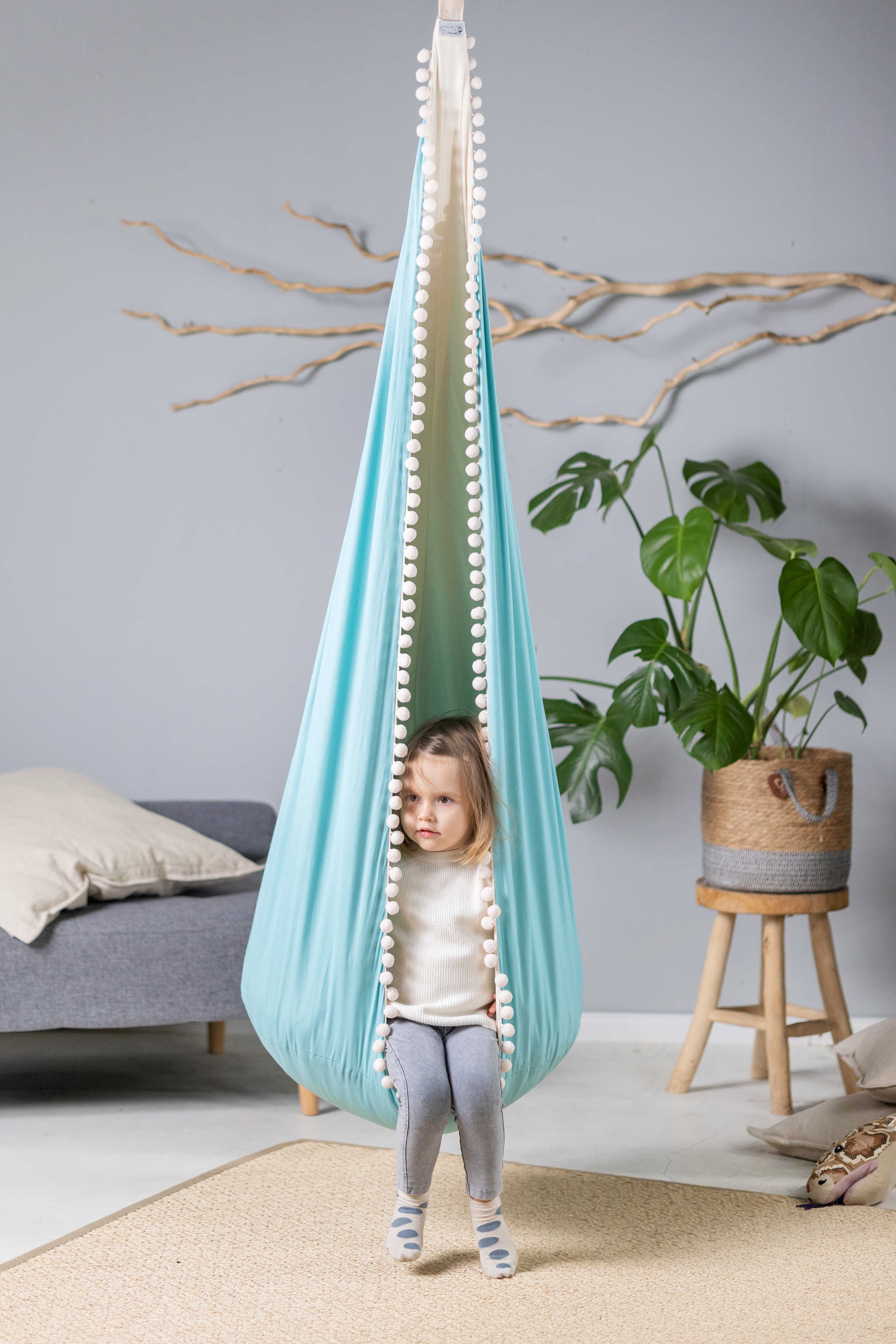 Balançoire Cocoon Enfant - Fleur Pastel