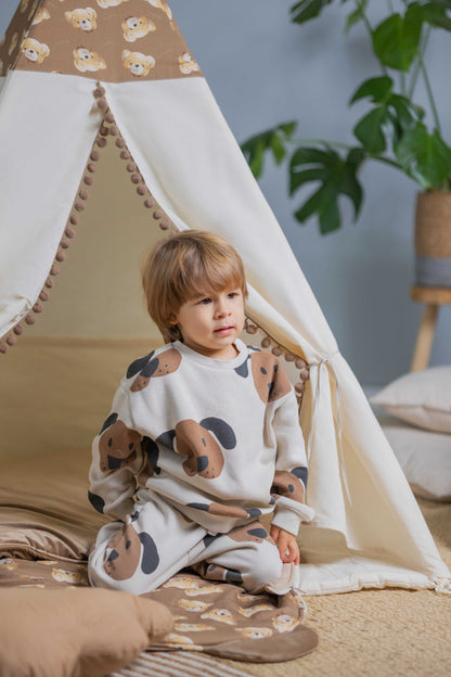 Kids Tipi Tent - Teddy Bear