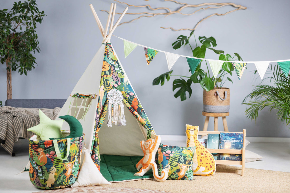 Jungle Tipi Tent | Tipi Tent Jungle | Jungle Tent | Tipi Tent for Kids | Kids Tipi Tent | Tipi Tent for Babies and Toddlers | JUNGLE Tipi Tent for Boys &amp; Girls | 