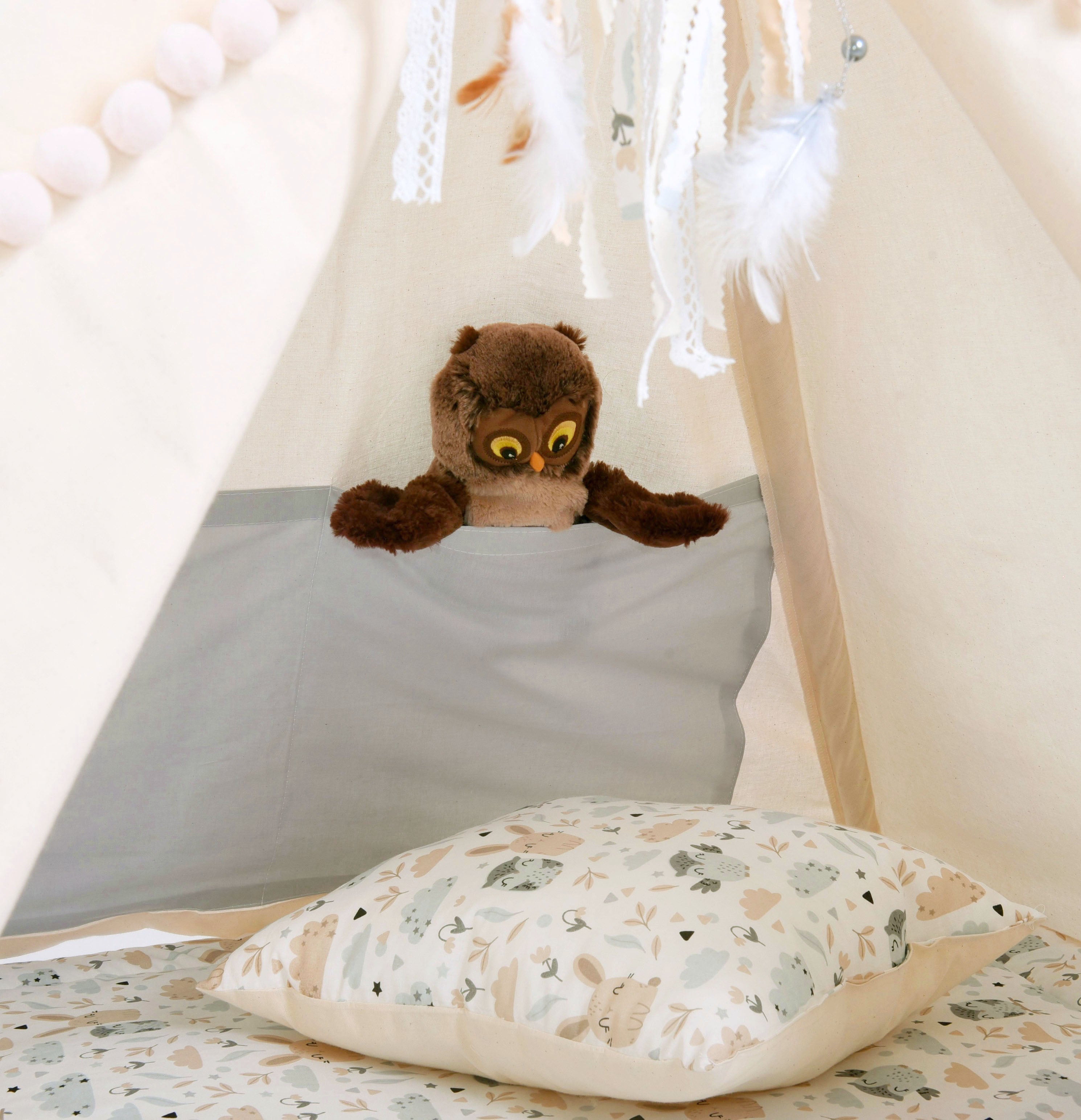 Tenda Tipi per bambini - Coniglietti e Gufi