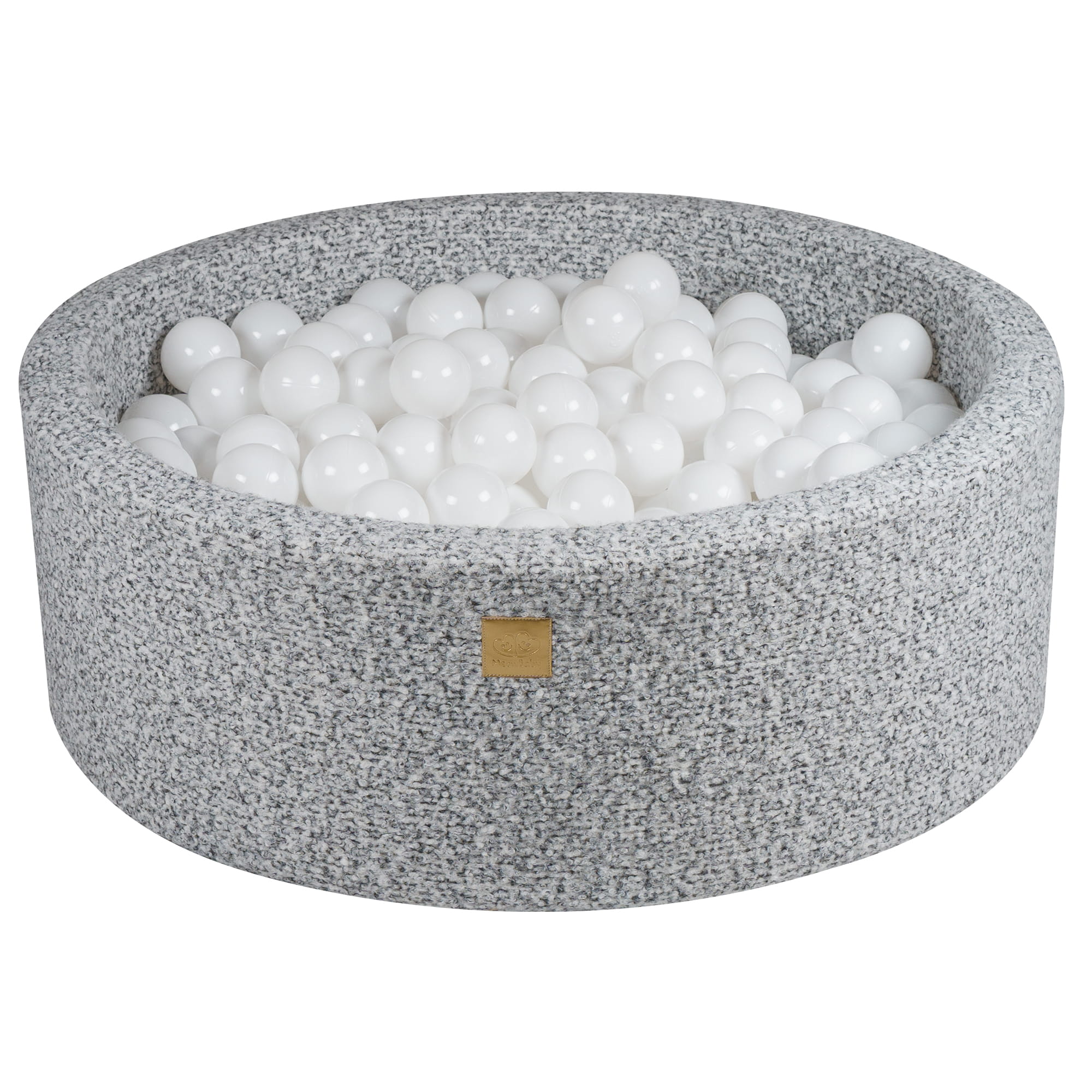 Piscina con palline BOUCLE MeowBaby® Marled Grey + 250 palline - 90x30 cm