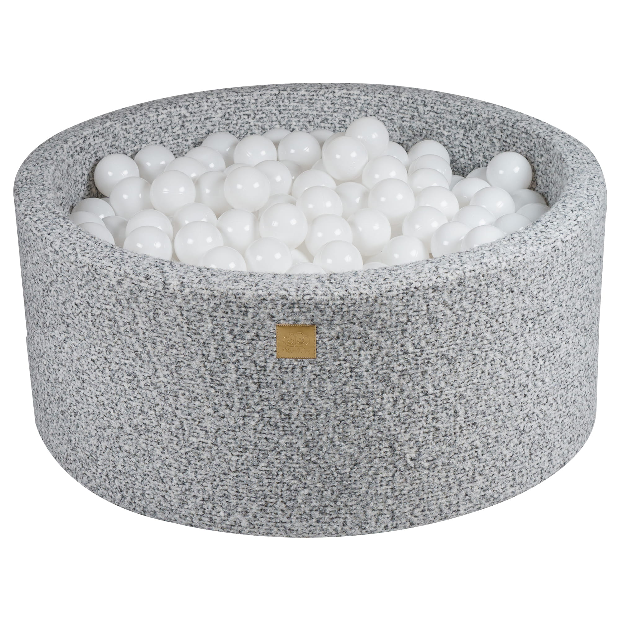 Piscina con palline BOUCLE MeowBaby® Marled Grey + 300 palline - 90x40 cm