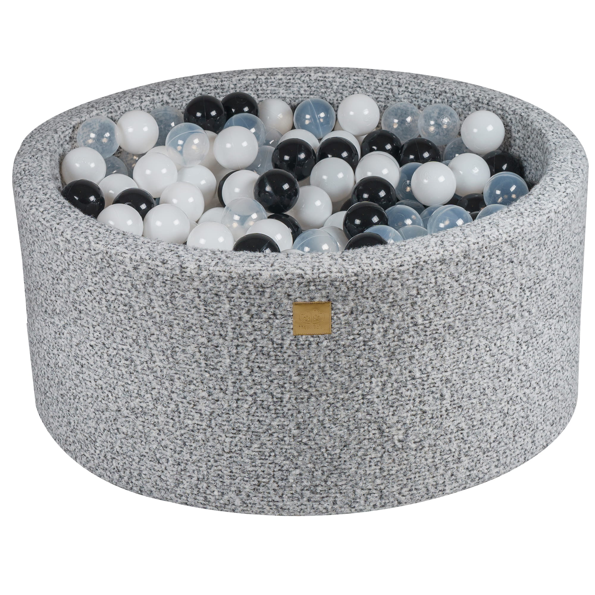 Piscine à Balles BOUCLE Gris Chiné MeowBaby® + 300 Balles - 90x40cm