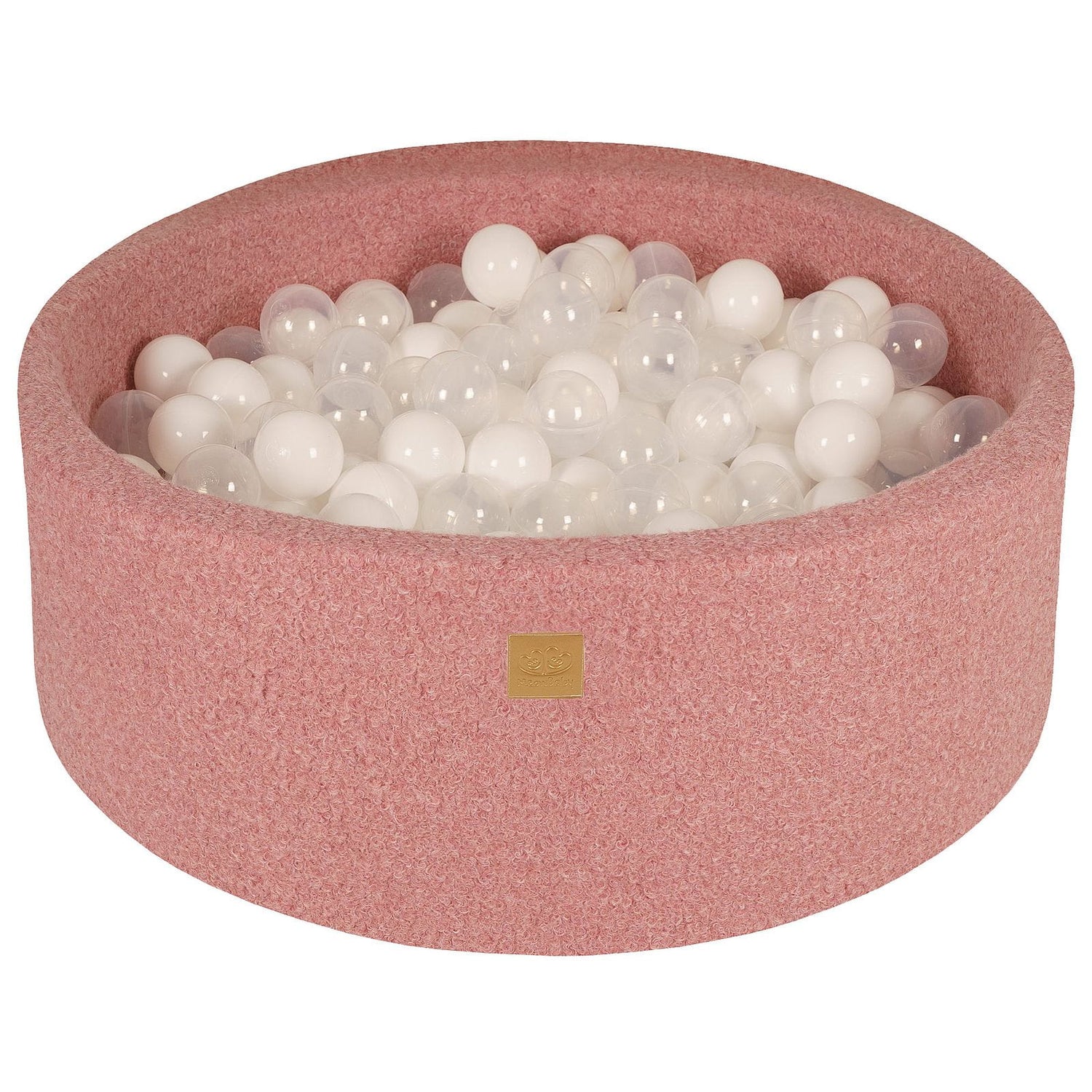 MeowBaby® Pink BOUCLE Ball Pit + 250 Balls - 90x30cm