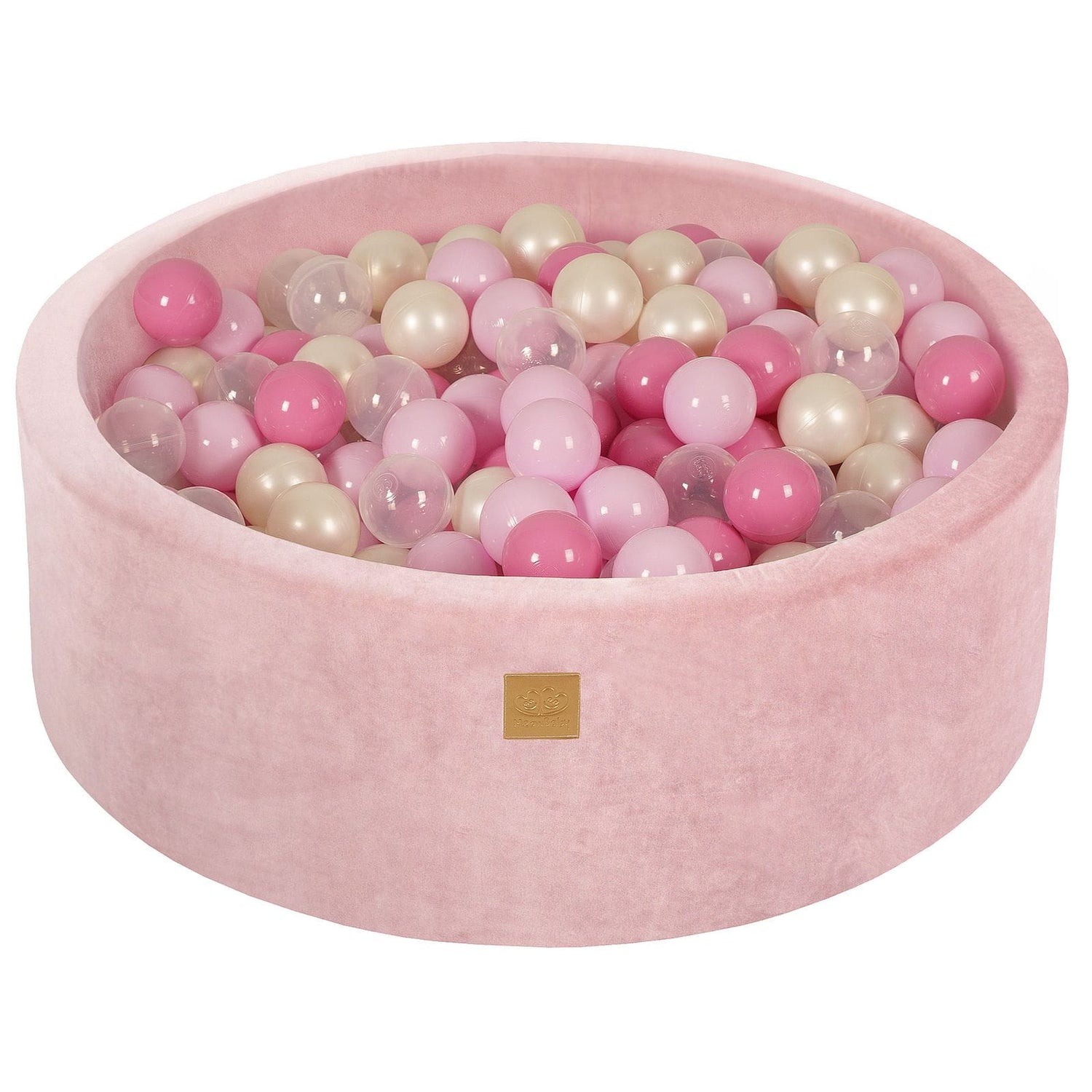 MeowBaby®  VELVET Light Pink Ball Pit + 250 Balls - 90x30cm