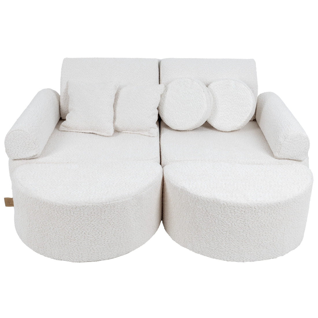 white boucle sofa for kids | meowbaby white boucle play sofa | boucle play sofa | boucle soft play sofa | Pocket Sofa Max Boucle White |