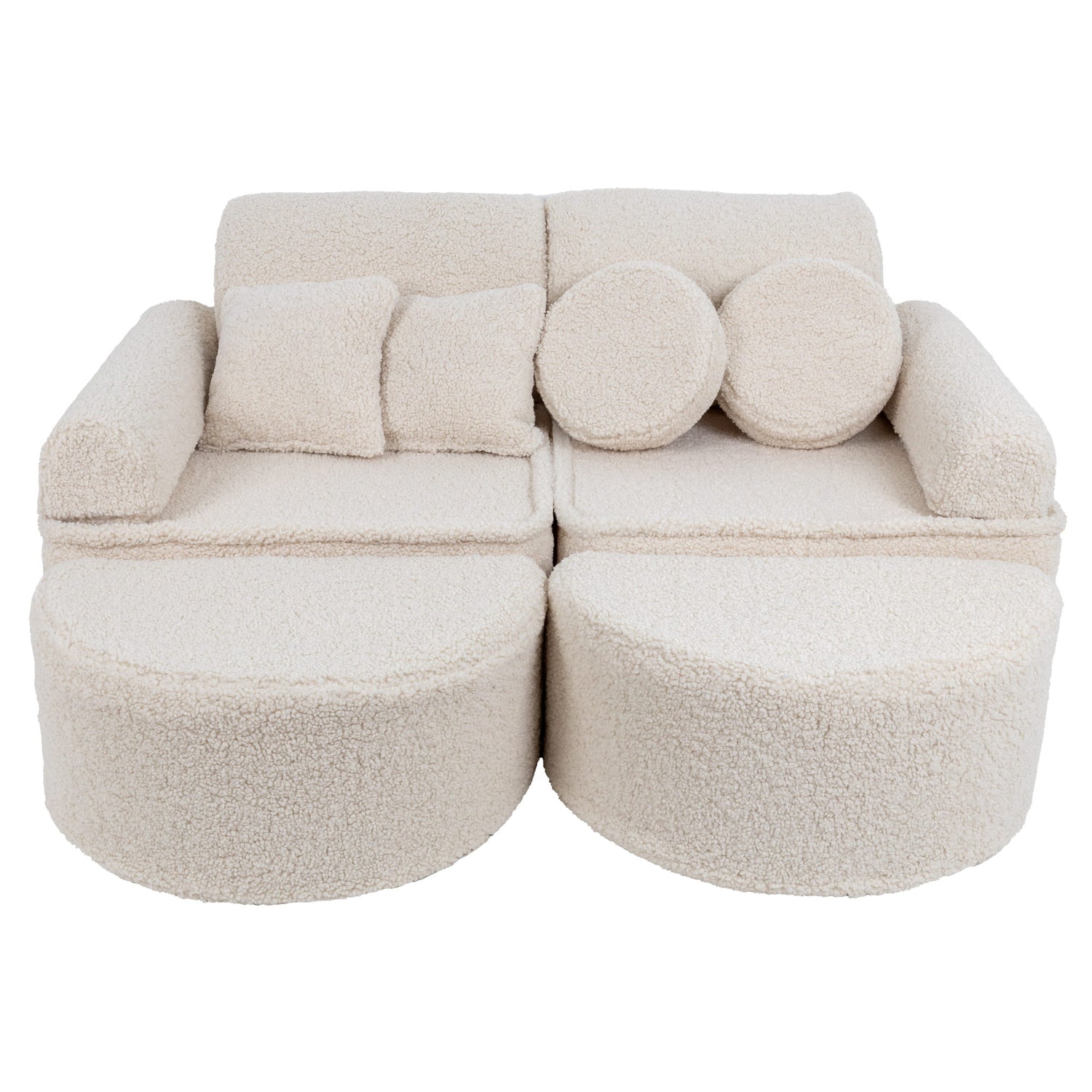 cream play sofa for kids | meowbaby cream bearly play sofa | cream teddy bear play sofa | cream bearly soft play sofa |