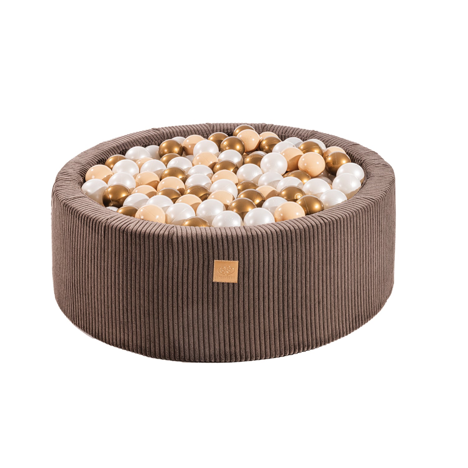 MeowBaby® CORDUROY Brown Ball Pit + 250 Balls