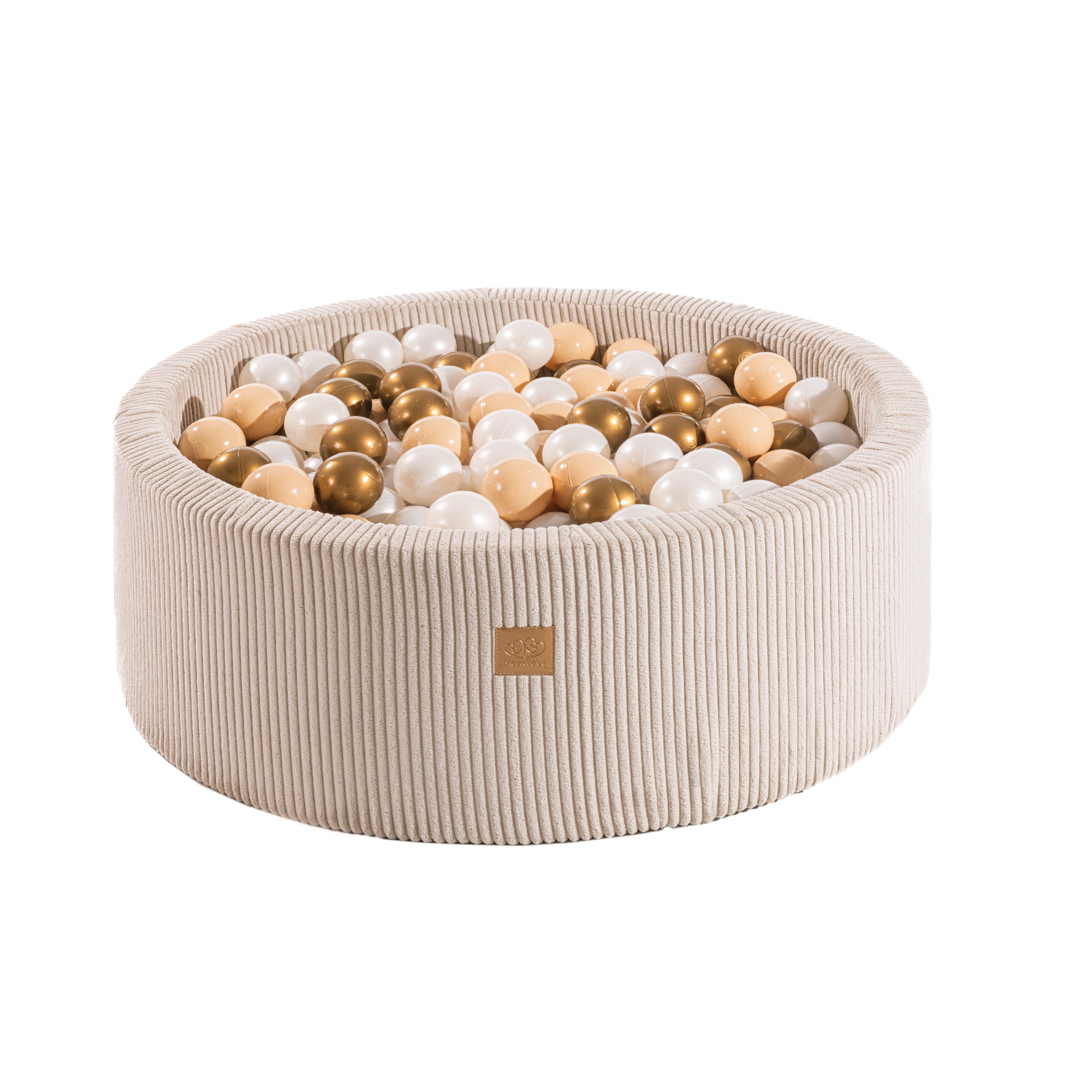 MeowBaby® Piscine à Balles BOUCLE Blanche + 250 Balles | Fosse à balles Boucle |