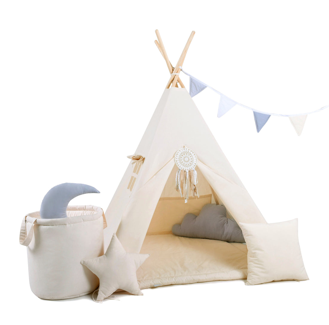 Cream Tipi Tent | Tipi Tent for Kids | Kids Tipi Tent | Tipi Tent for Babies and Toddlers | Cream Tent | Tipi Tent | Tipi Tent for Boys &amp; Girls | 