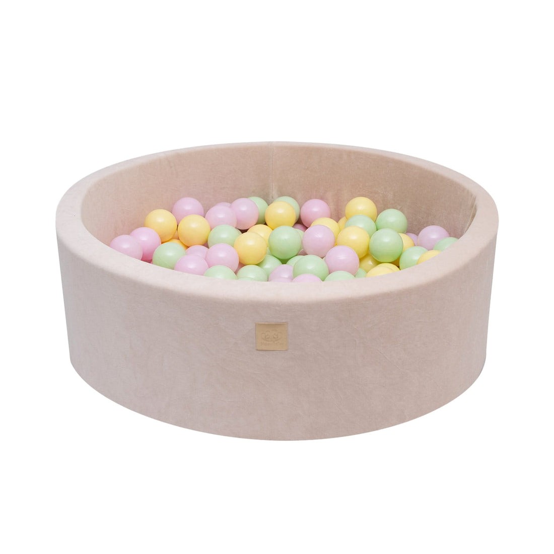 MeowBaby® VELVET Ecru Ball Pit + 250 Balls - 90x30cm