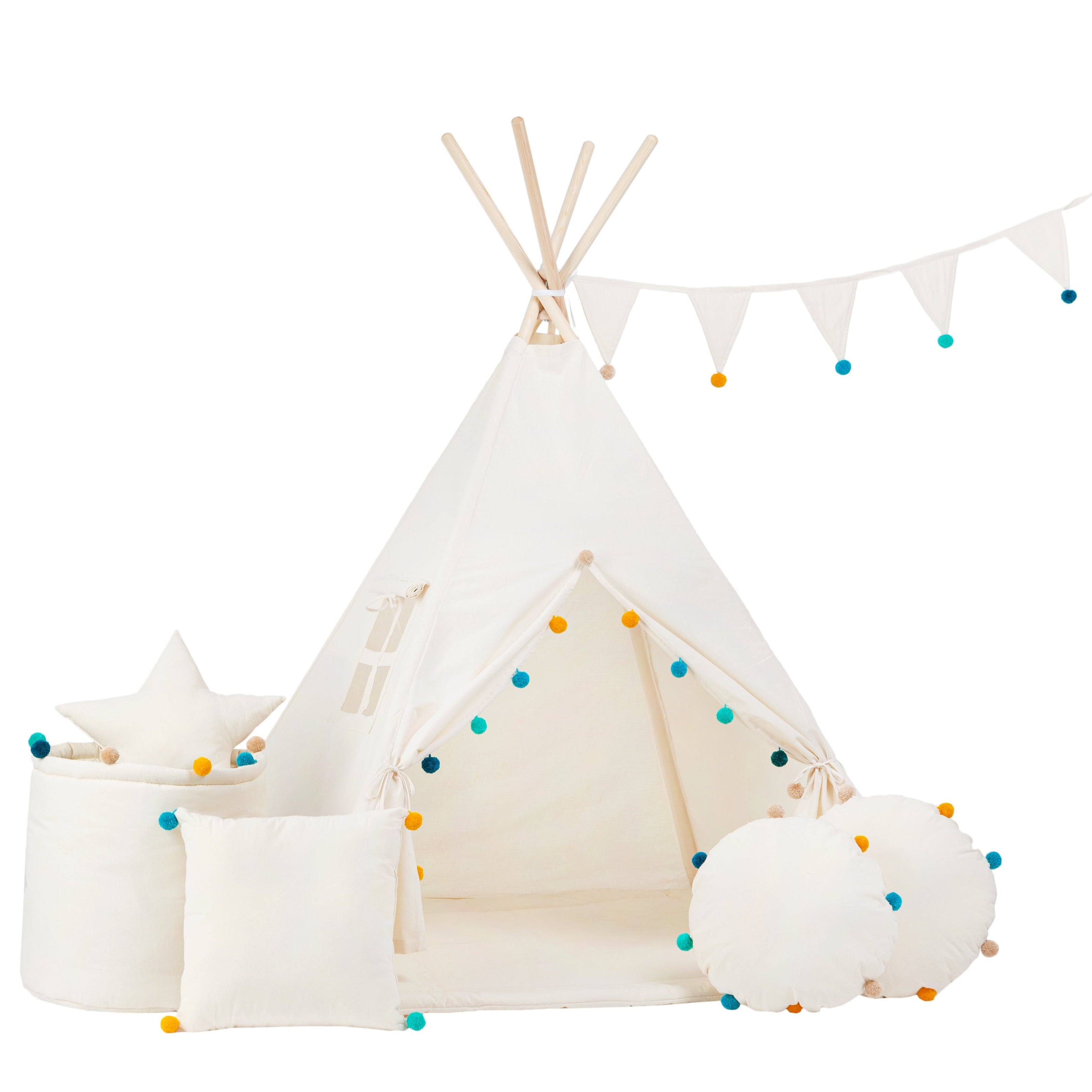 Cream Tipi Tent | Tipi Tent Cream | Tipi Tent for Kids | Kids Tipi Tent | Tipi Tent for Babies and Toddlers | Cream Tent | Tipi Tent | Tipi Tent for Boys &amp; Girls | 