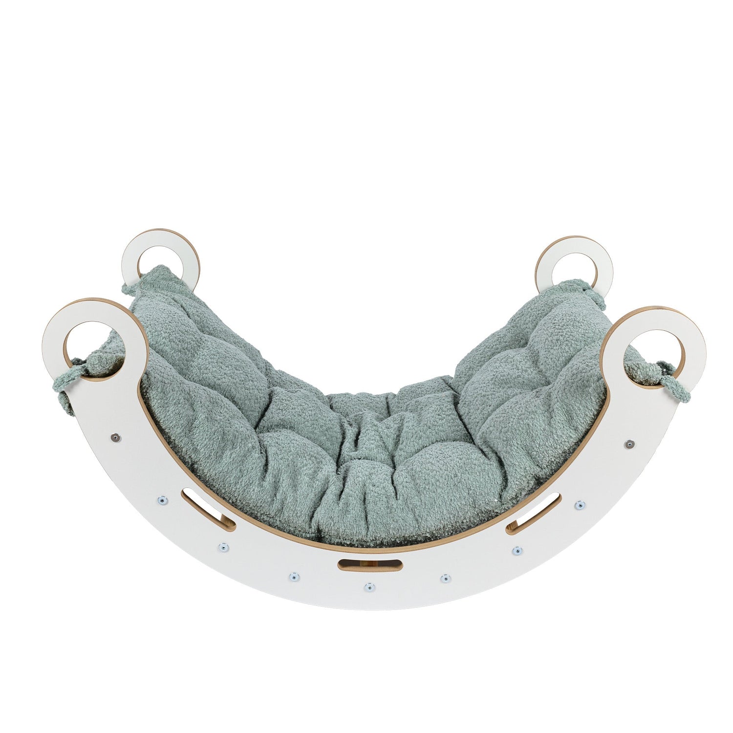 MeowBaby Rocker with Rollers - Wooden Toddler Indoor Climbing Frame for Kids