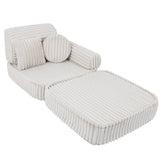 Meowbaby Churros Pocket Sofa Plus Cotton Candy White