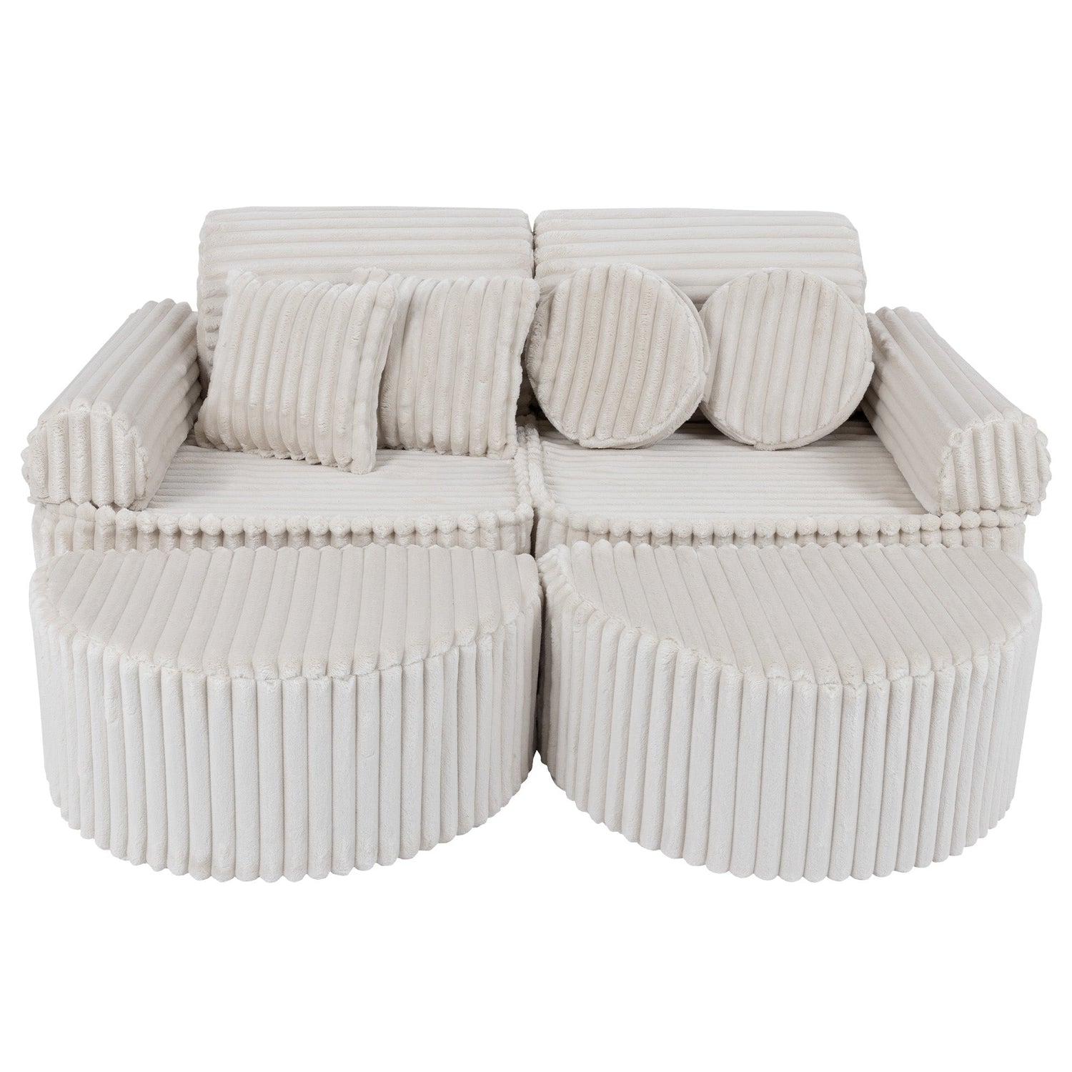 Meowbaby Churros Pocket Sofa Max Cotton Candy White