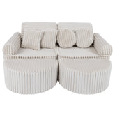 Meowbaby Churros Pocket Sofa Max Cotton Candy White