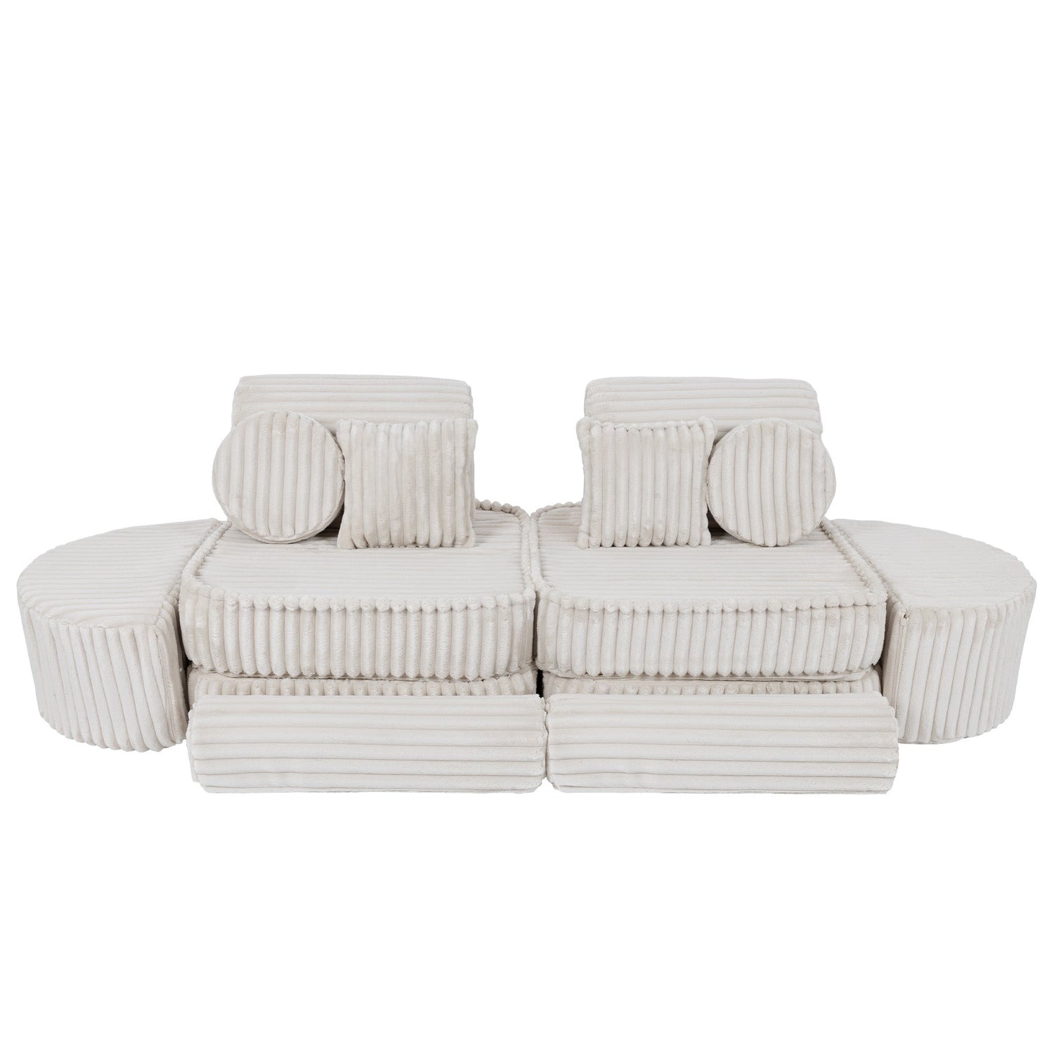 Meowbaby Churros Pocket Sofa Max Cotton Candy White