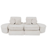Meowbaby Churros Pocket Sofa Max Cotton Candy White