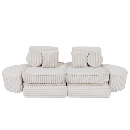 Meowbaby Churros Pocket Sofa Max Cotton Candy White