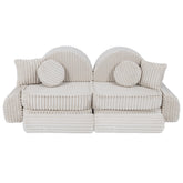 Meowbaby Churros Pocket Sofa Max Cotton Candy White