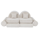 Meowbaby Churros Pocket Sofa Max Cotton Candy White